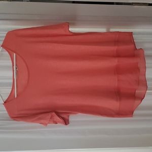 Dress shirt with shear fabric on bottom